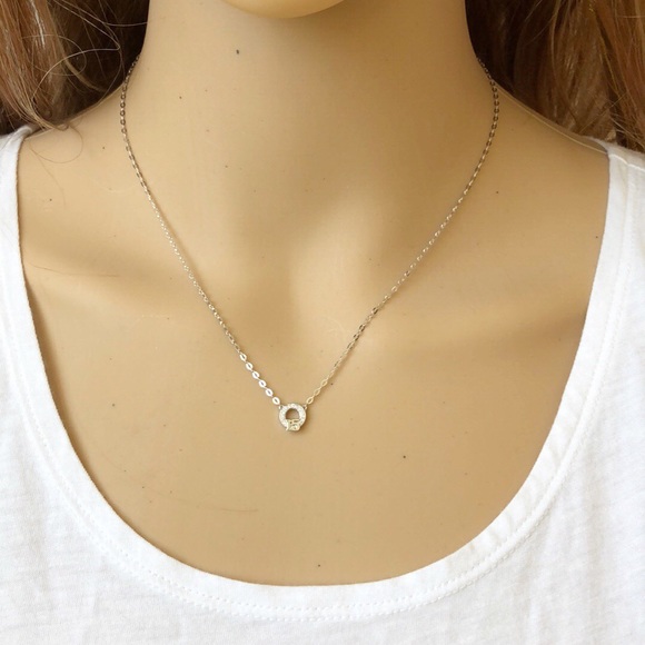 NWOT 14K White Gold Quinceanera 15 Anos Necklace